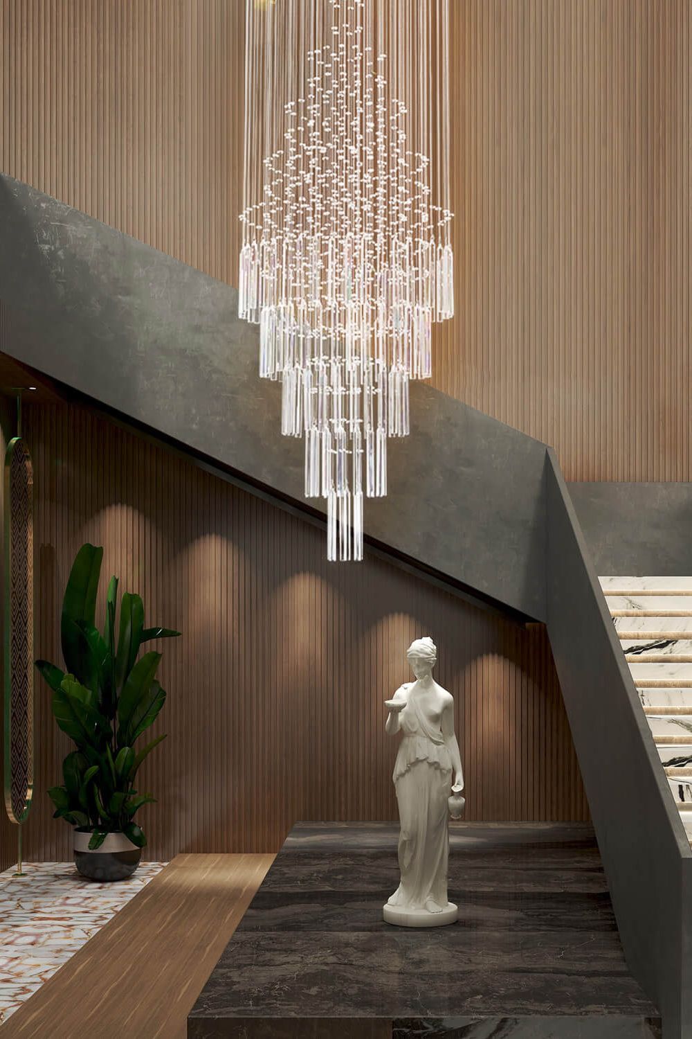 Floating Castle Raindrop Crystal Chandelier - morylighting