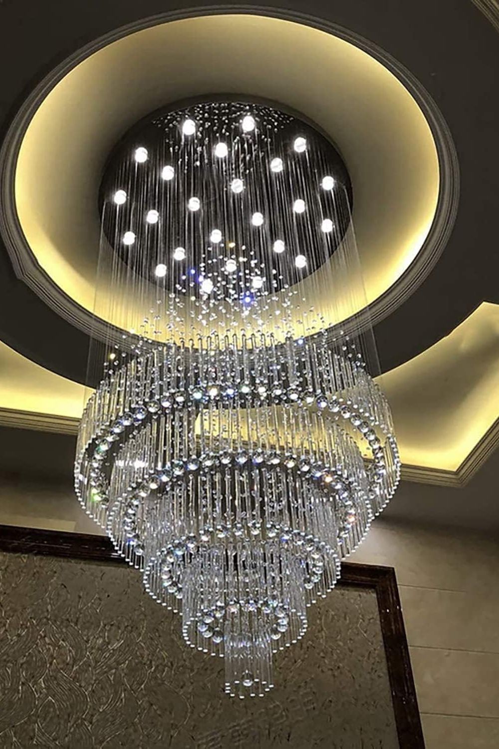 Floating Castle Raindrop Crystal Chandelier - morylighting