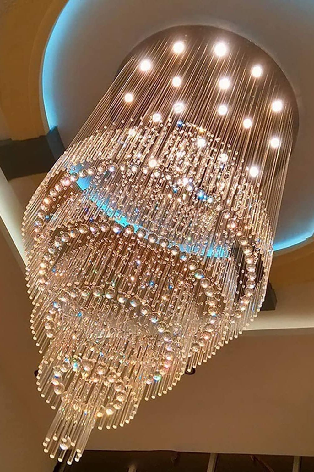 Floating Castle Raindrop Crystal Chandelier - morylighting
