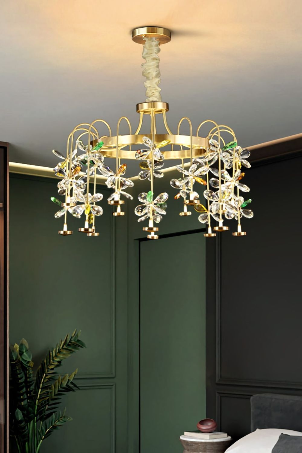 Floral-Inspired Flower Crystal Chandelier - morylighting
