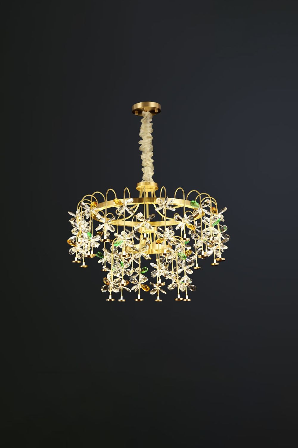 Floral-Inspired Flower Crystal Chandelier - morylighting