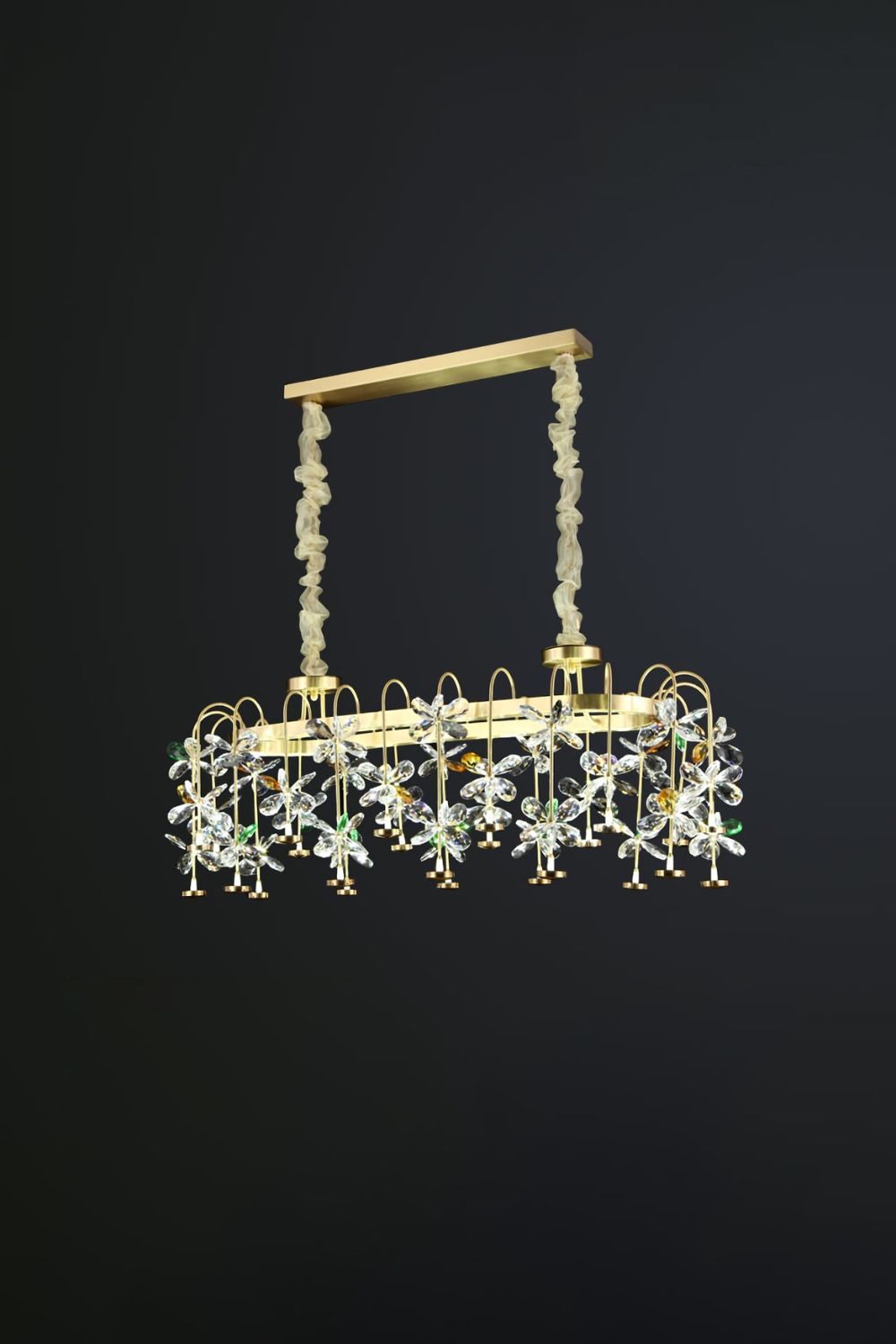 Floral-Inspired Flower Crystal Chandelier - morylighting