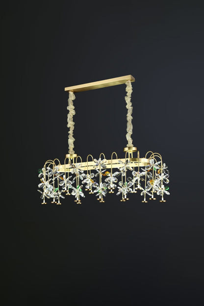 Floral-Inspired Flower Crystal Chandelier - morylighting