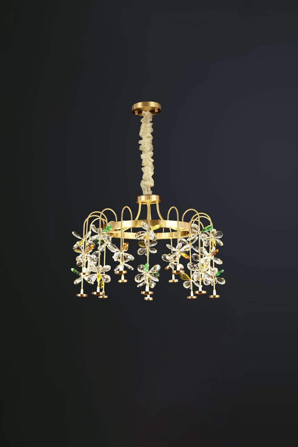 Floral-Inspired Flower Crystal Chandelier - morylighting