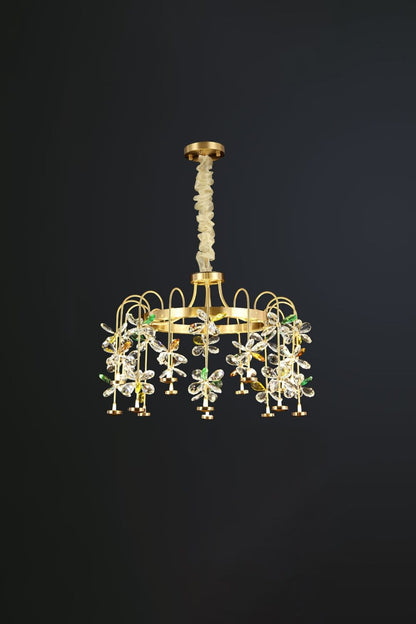 Floral-Inspired Flower Crystal Chandelier - morylighting