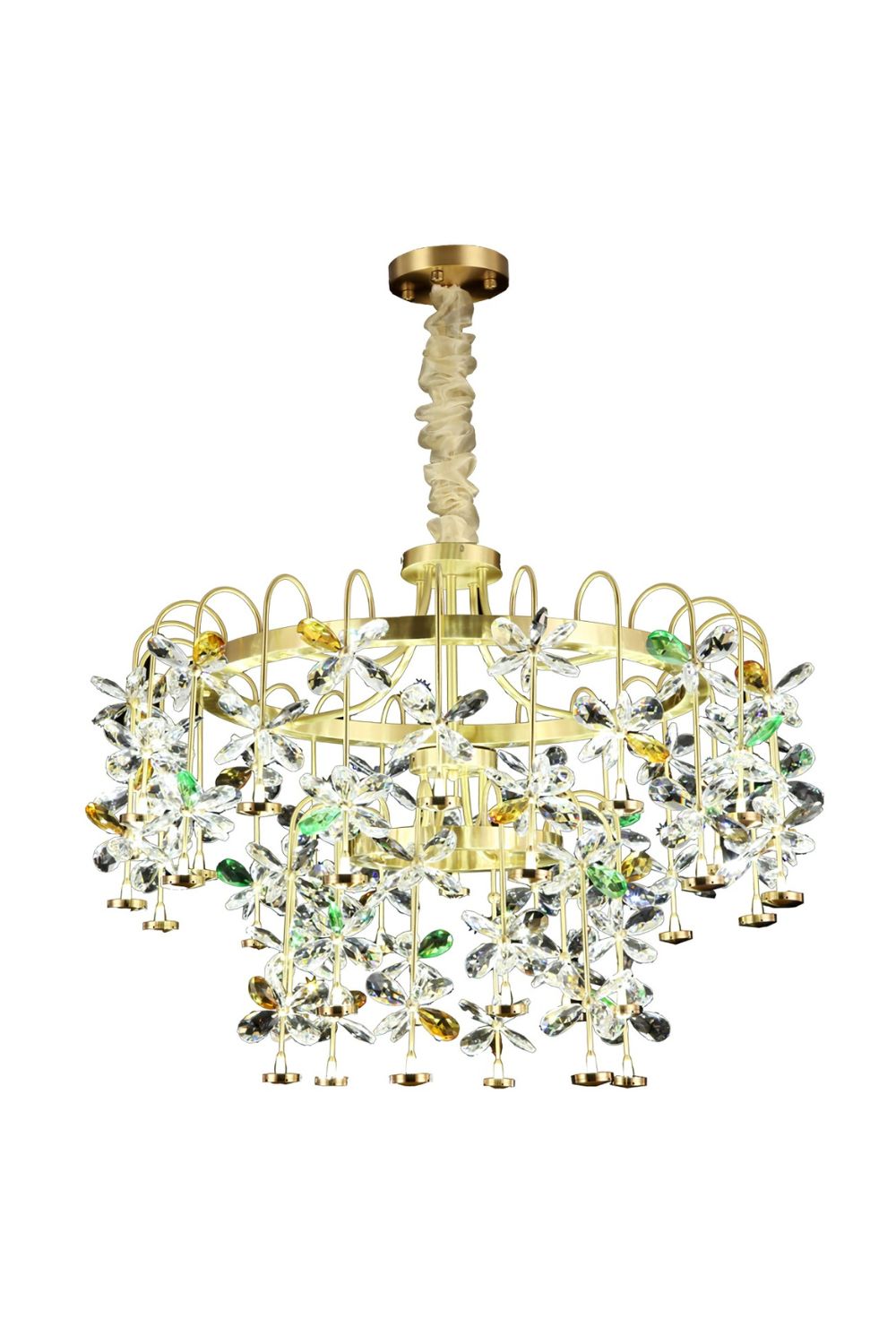 Floral-Inspired Flower Crystal Chandelier - morylighting