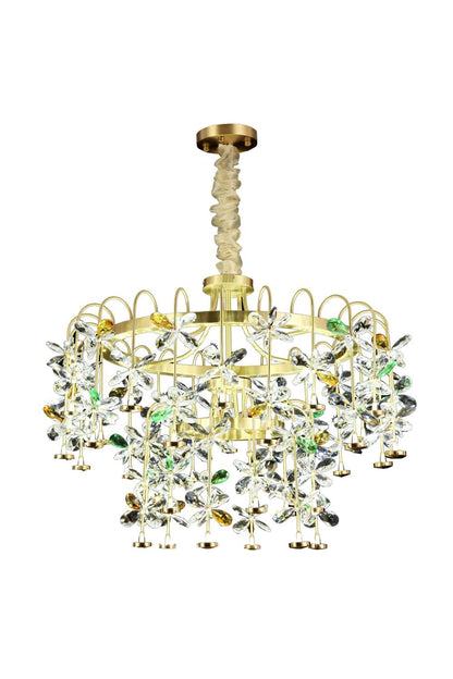 Floral-Inspired Flower Crystal Chandelier - morylighting
