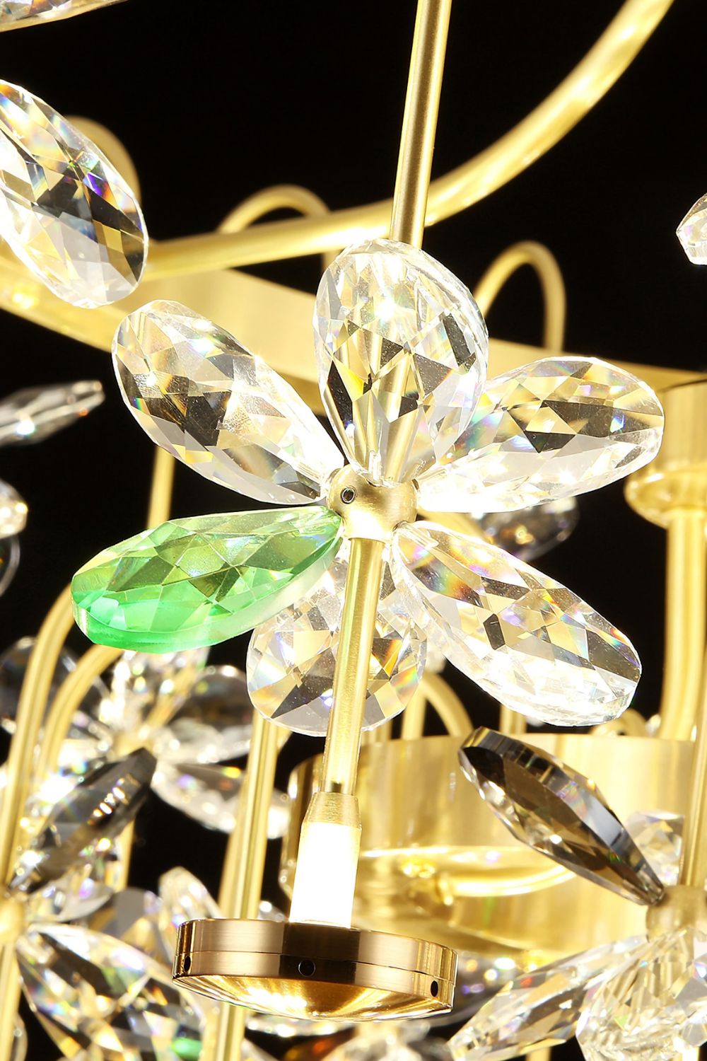 Floral-Inspired Flower Crystal Chandelier - morylighting
