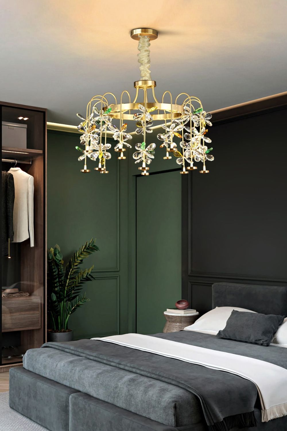 Floral-Inspired Flower Crystal Chandelier - morylighting