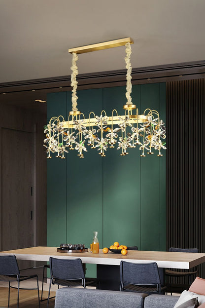 Floral-Inspired Flower Crystal Chandelier - morylighting