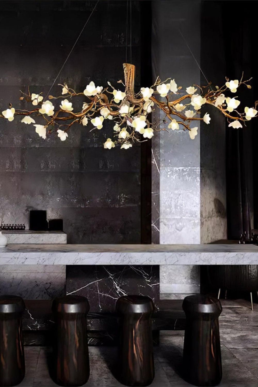 Floral Branch Chandelier - view 9 | morylighting