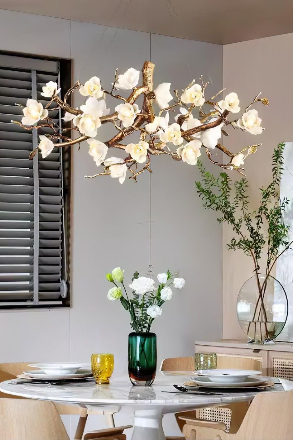 Floral Branch Chandelier - view 2 | morylighting