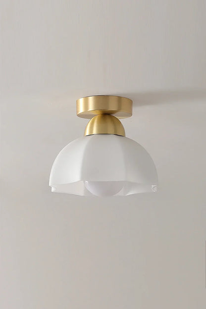 Flower Ceramic Brass Ceiling Light - view 8 | morylighting