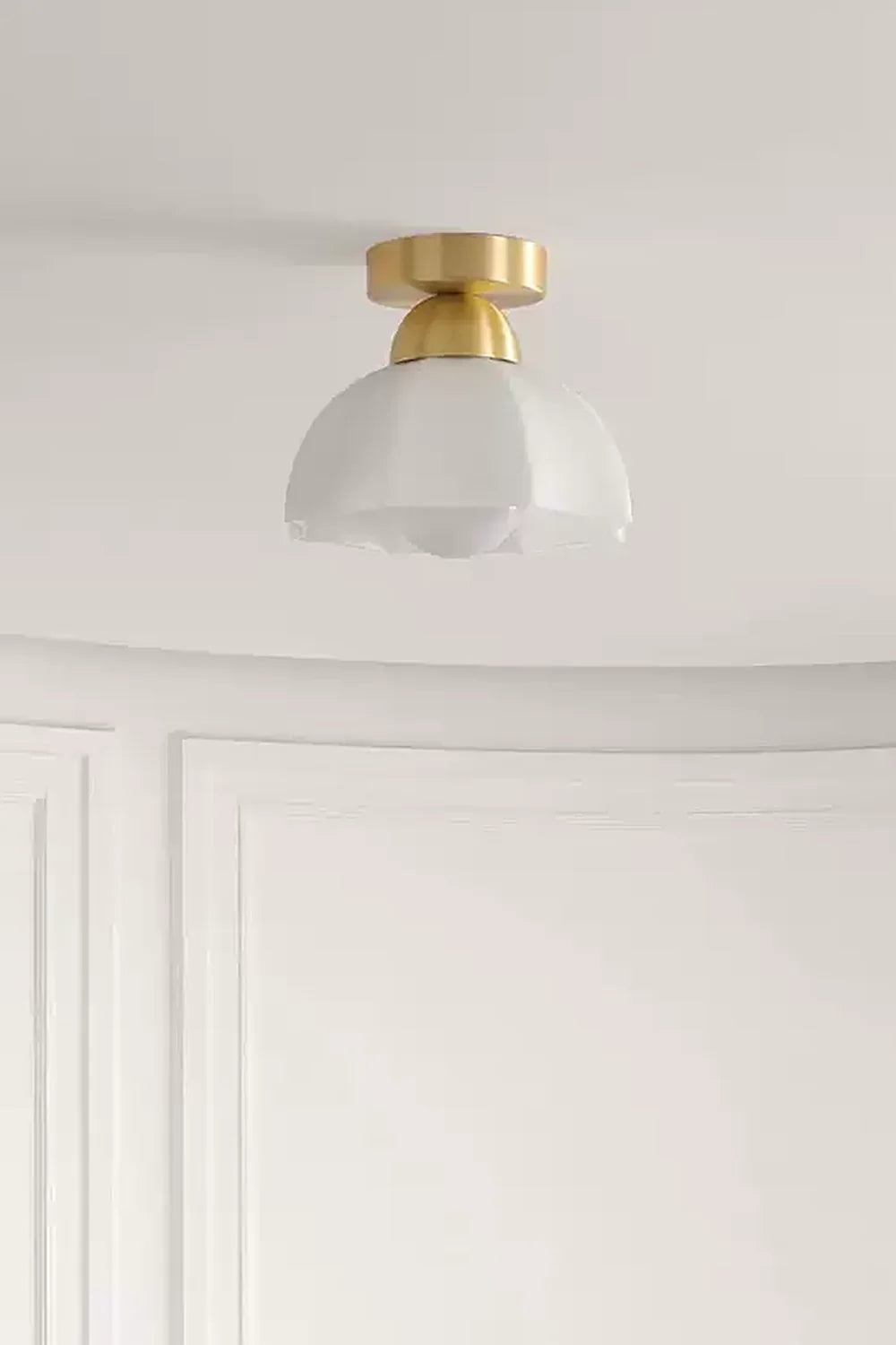 Flower Ceramic Brass Ceiling Light - view 6 | morylighting