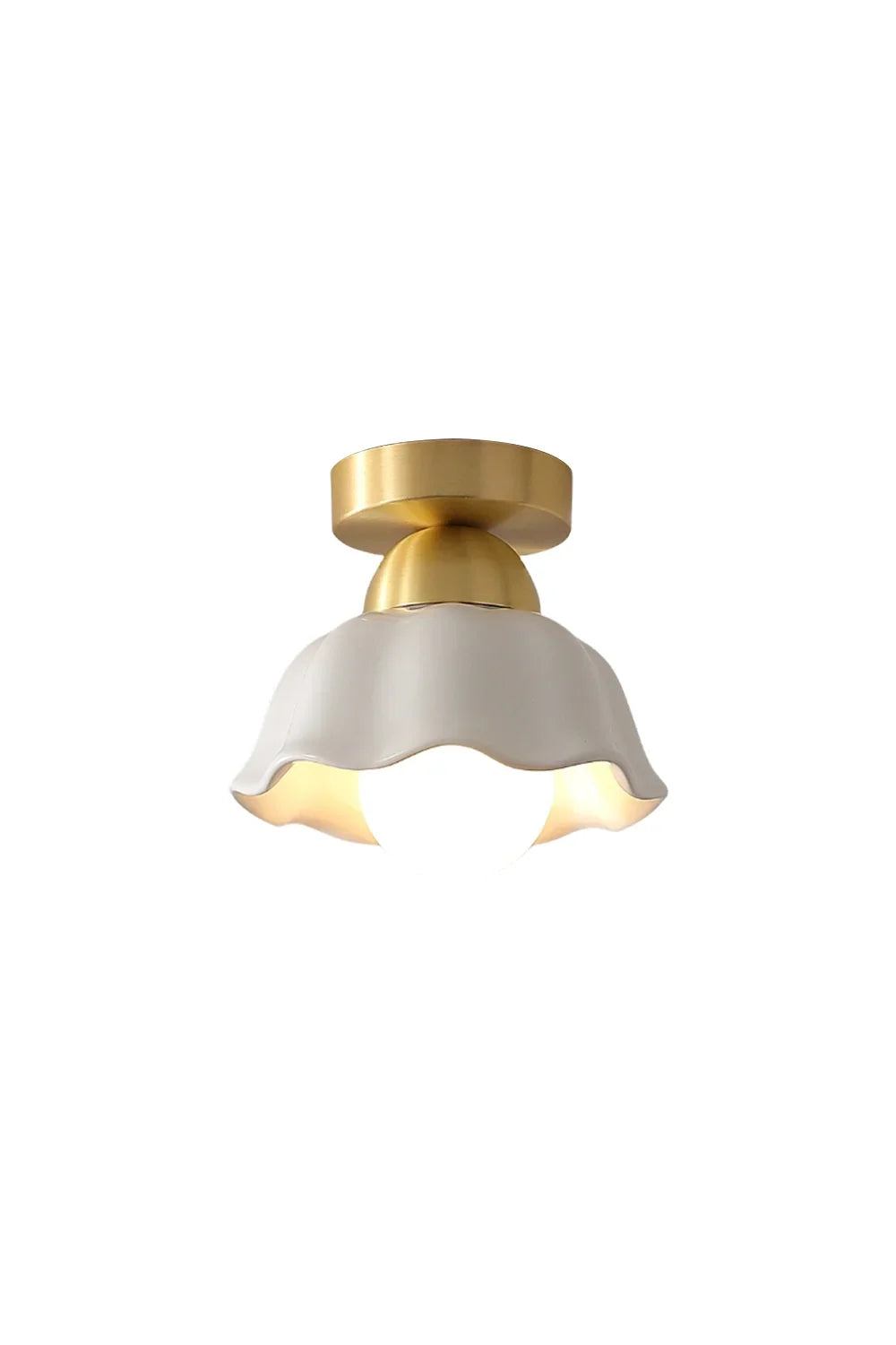 Flower Ceramic Brass Ceiling Light | morylighting
