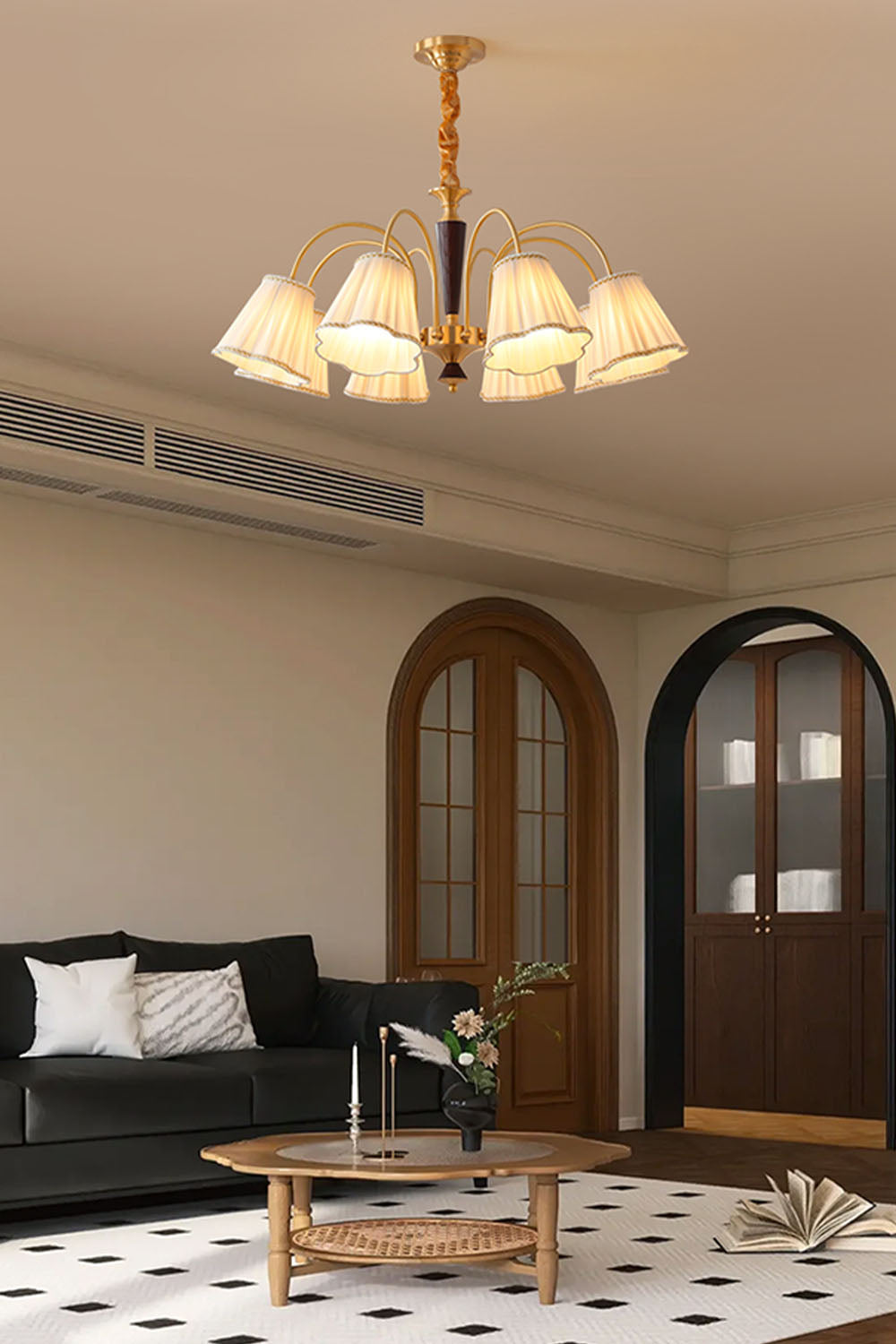 Flower Fabric Chandelier - view 4 | morylighting