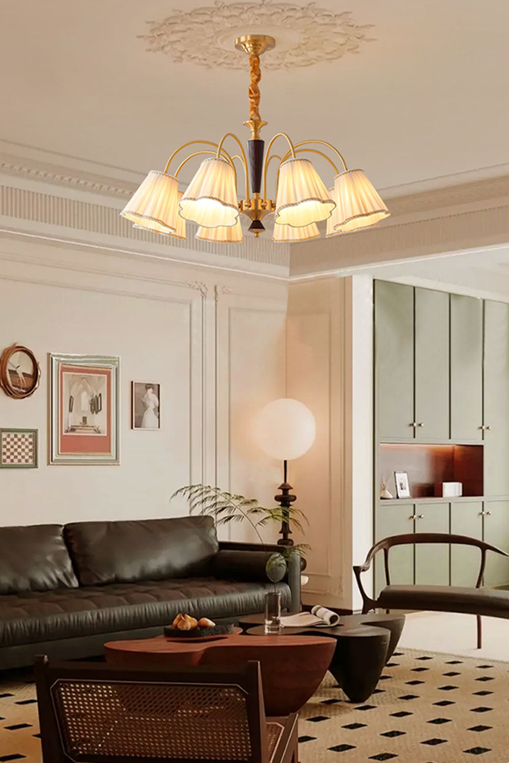 Flower Fabric Chandelier - view 7 | morylighting