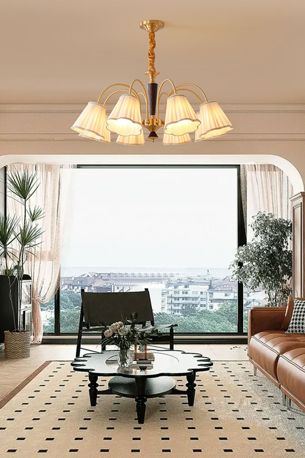 Flower Fabric Chandelier - view 12 | morylighting