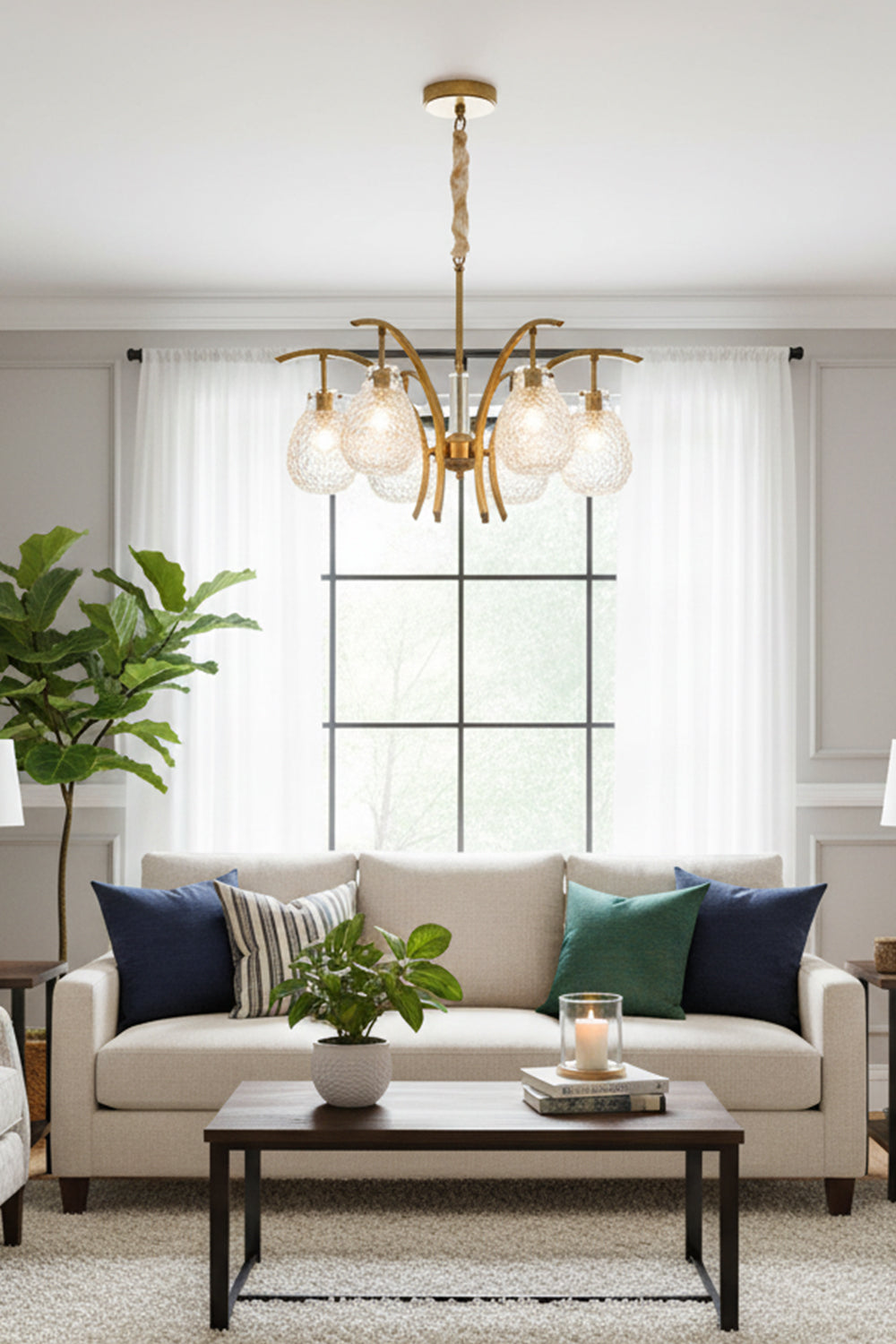 Flower bag chandelier - view 3 | morylighting