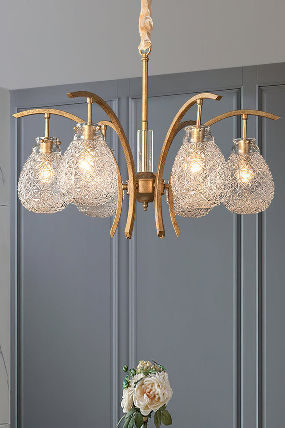 Flower bag chandelier - view 11 | morylighting