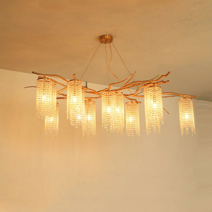 Forest Dawn Brass Branch Chandelier