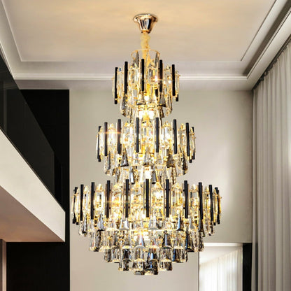 Morylighting Grand Radiance Round Crystal Chandelier - American ballroom or formal entertaining space