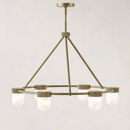 Arora Alabaster Chandelier 35"