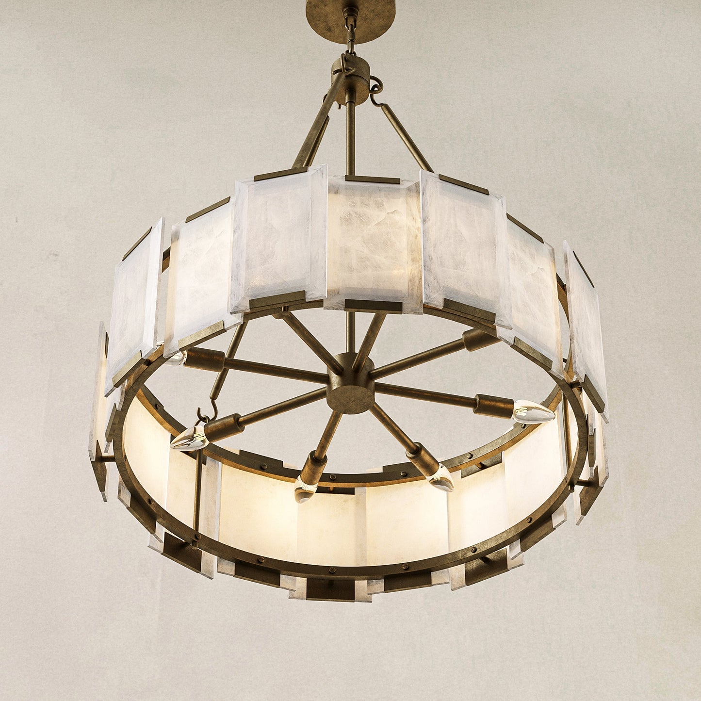 Azzurra Alabaster Chandelier 28"