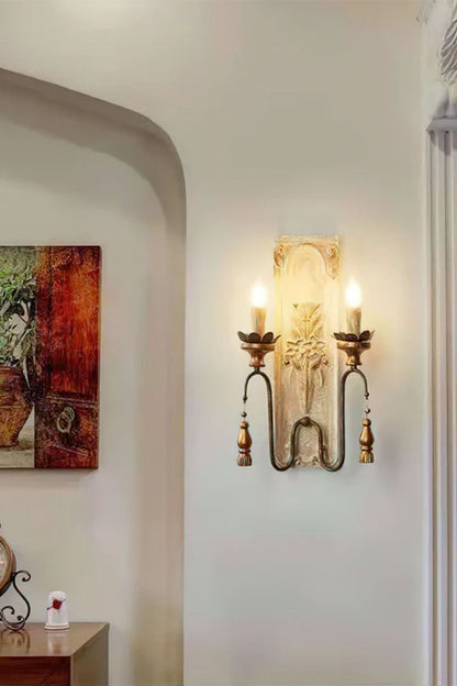 French Country Wooden Wall Lamp - view 4 | morylighting