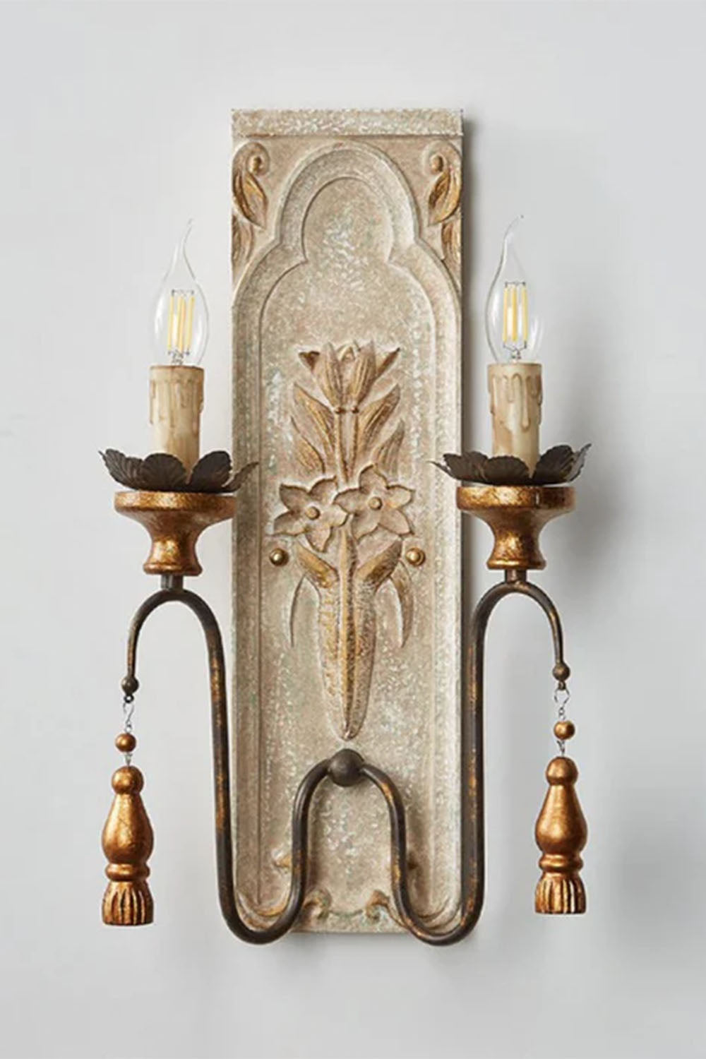 French Country Wooden Wall Lamp - view 7 | morylighting