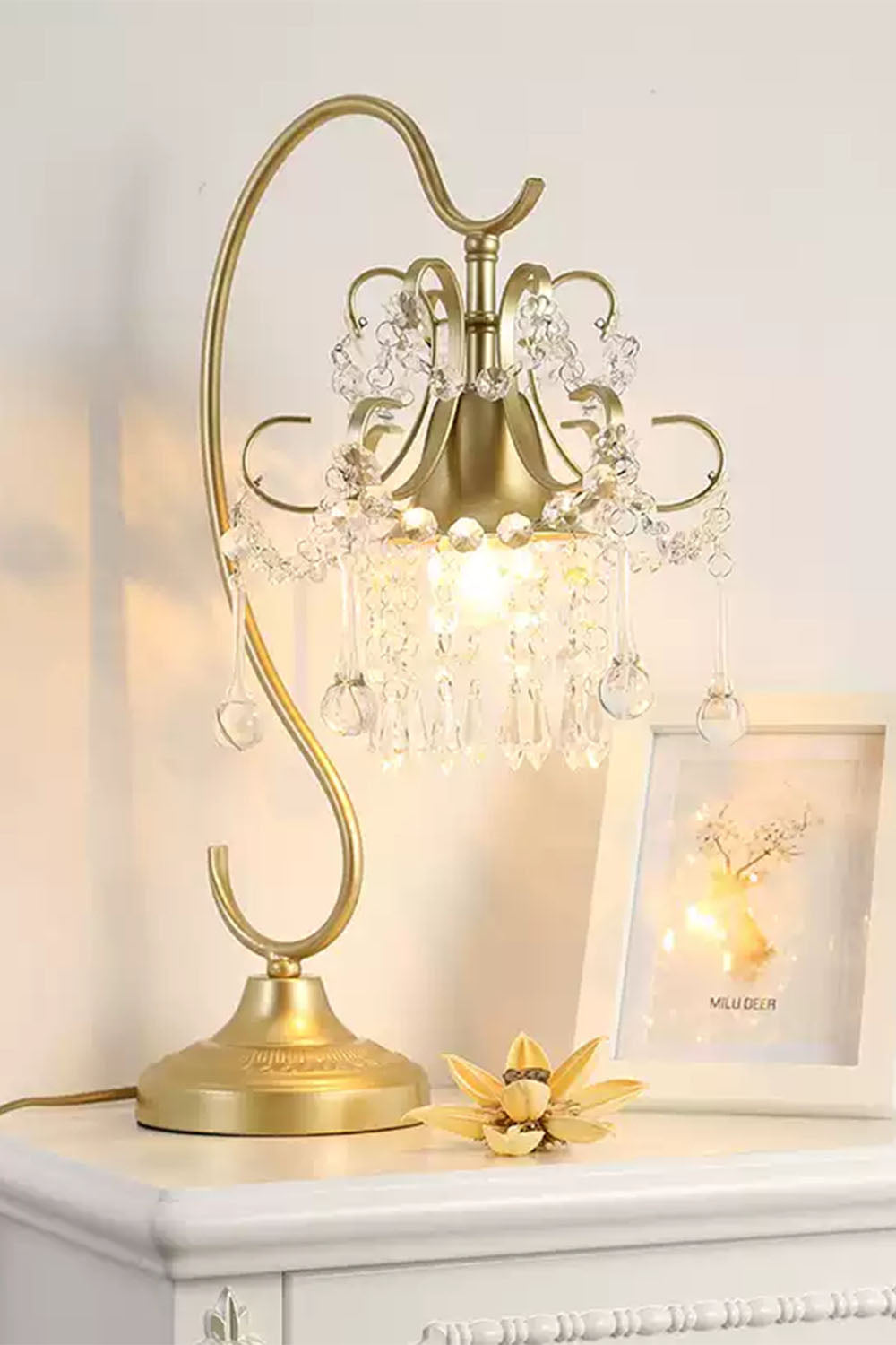 French Crystal Table Lamp - view 2 | morylighting