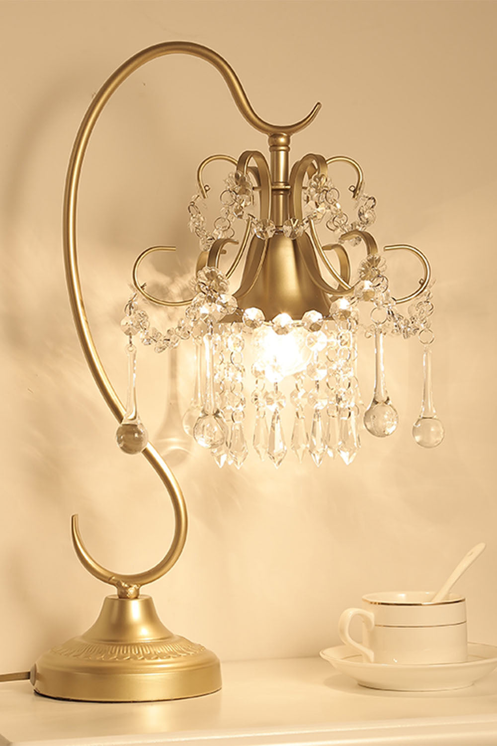 French Crystal Table Lamp - view 4 | morylighting