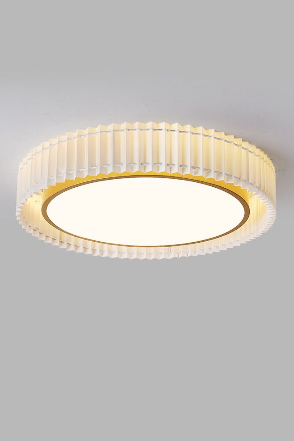 Round French Pastoral Pleated Fabric Ceiling Lamp - view 19 | morylighting