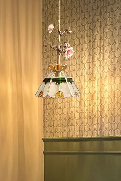 French Retro Glass Rose Chandelier - view 9 | morylighting
