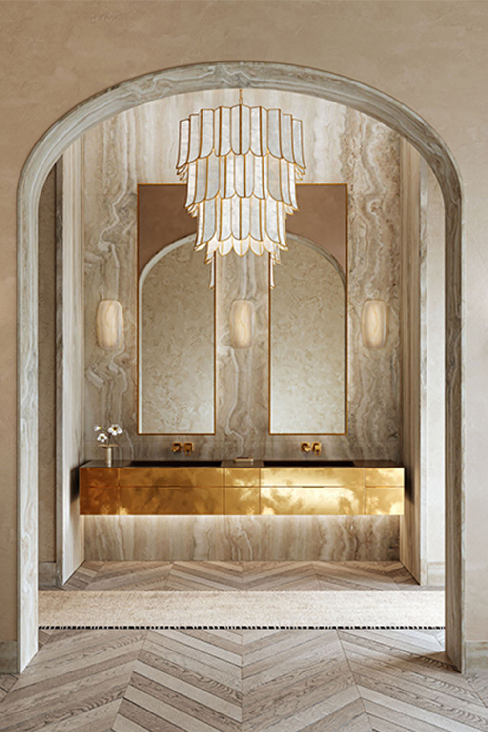 French Retro Shell Chandelier - view 2 | morylighting