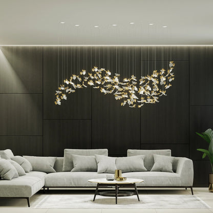 Galaxy Frosted Petals Frozen Chandelier