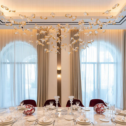 Galaxy Frosted Petals Frozen Chandelier