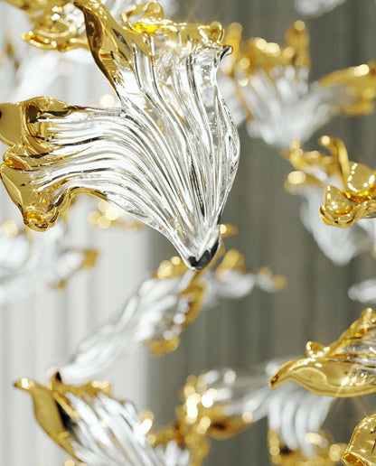 Galaxy Frosted Petals Frozen Chandelier