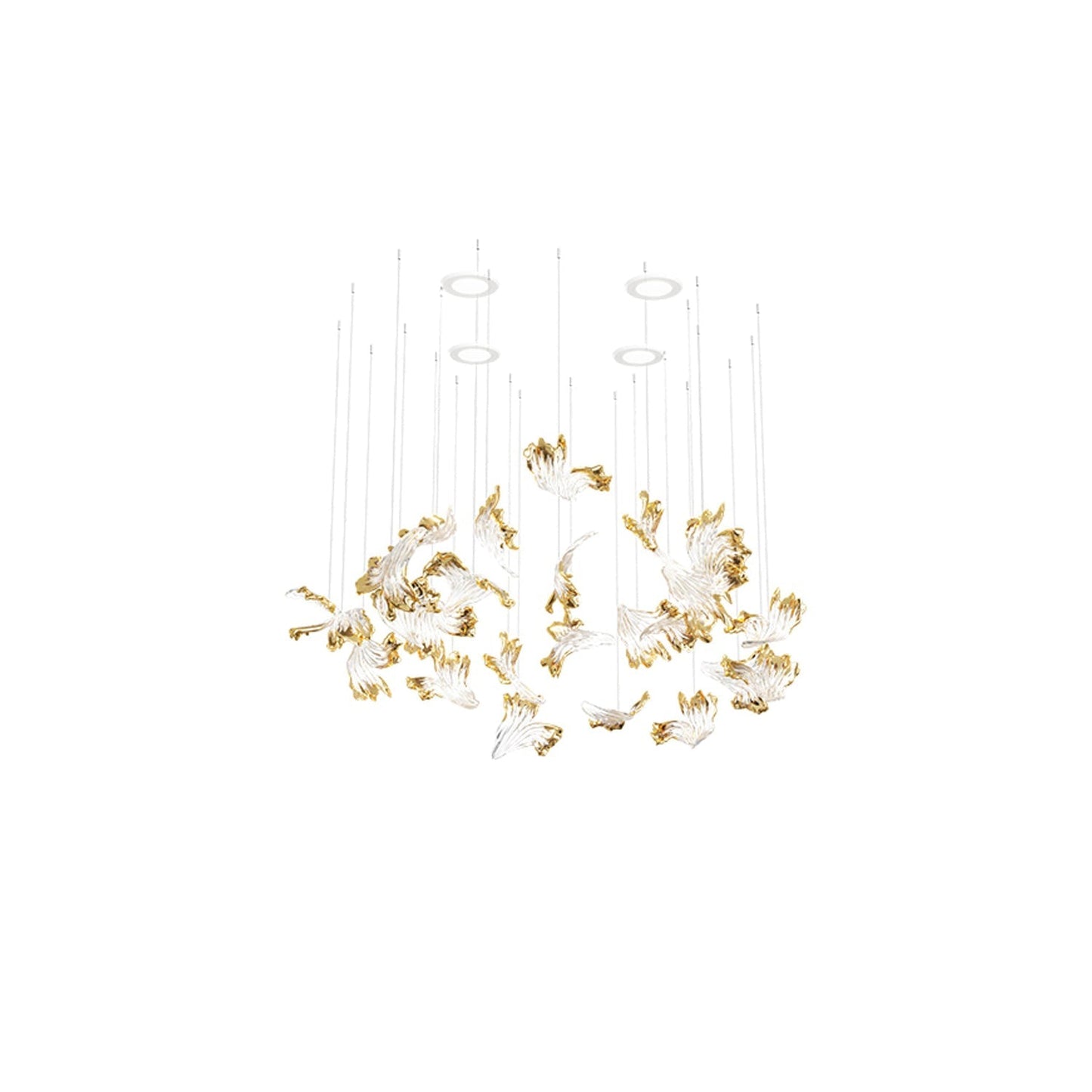 Galaxy Frosted Petals Frozen Chandelier