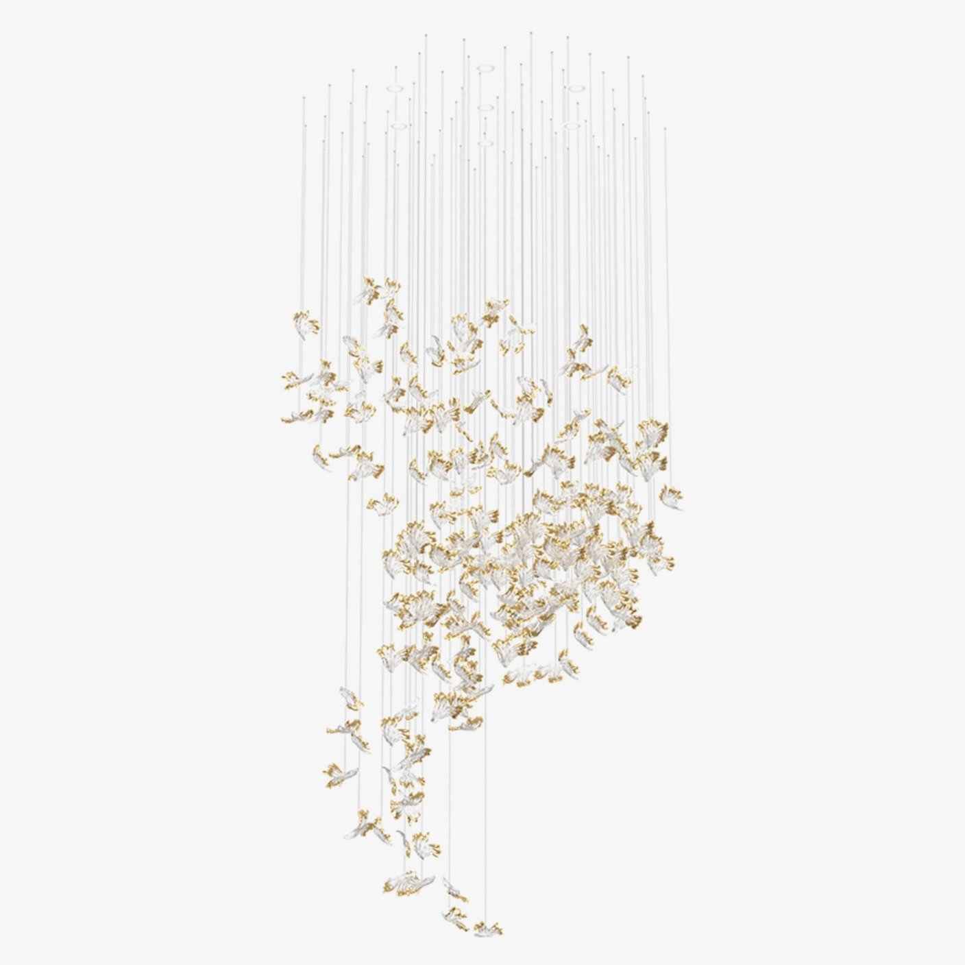 Galaxy Frosted Petals Frozen Chandelier