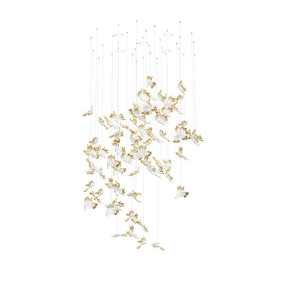Galaxy Frosted Petals Frozen Chandelier