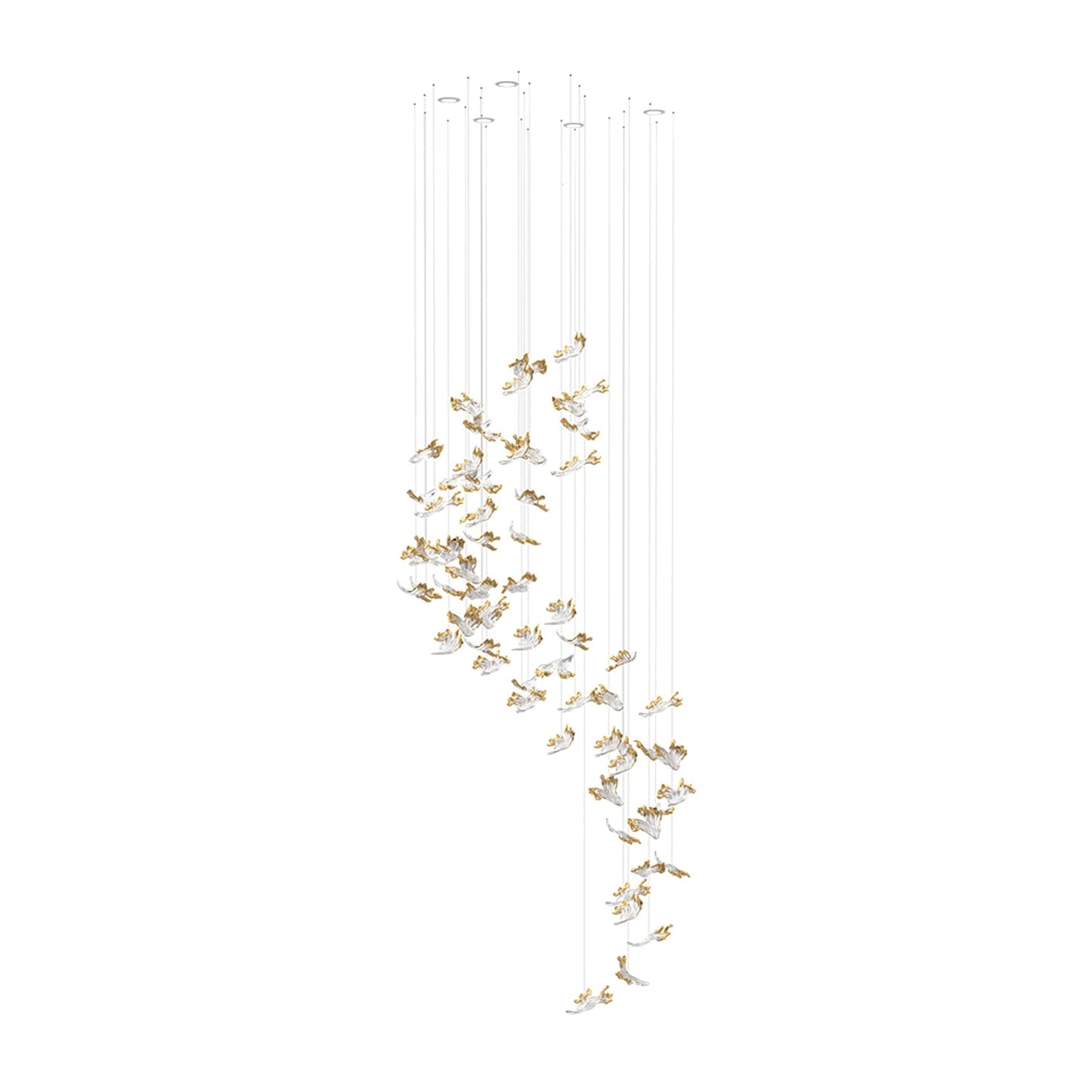 Galaxy Frosted Petals Frozen Chandelier