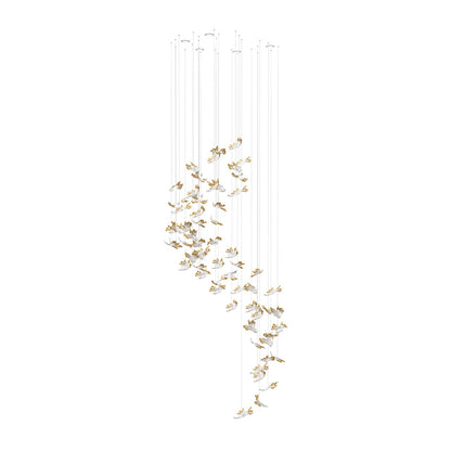 Galaxy Frosted Petals Frozen Chandelier