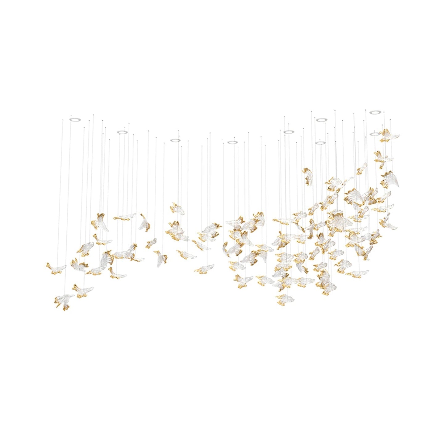 Galaxy Frosted Petals Frozen Chandelier