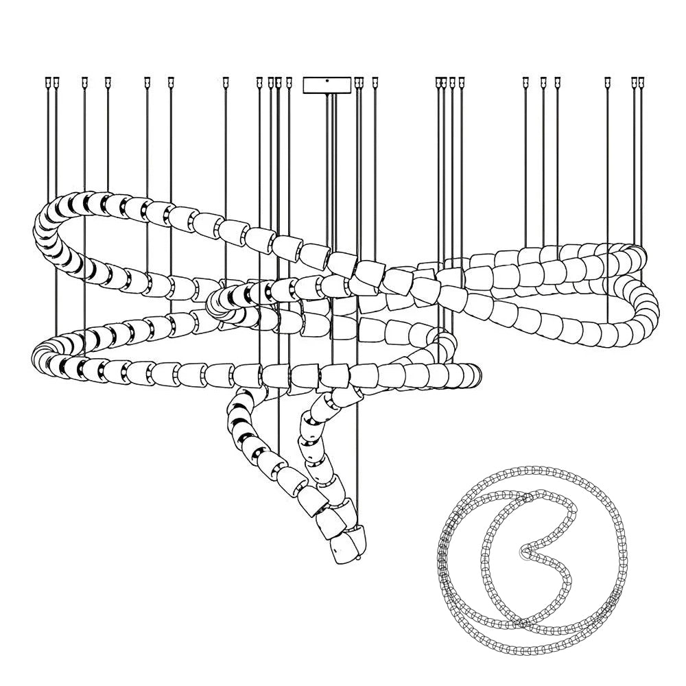 Gabriel Chrome Crystal Chandelier