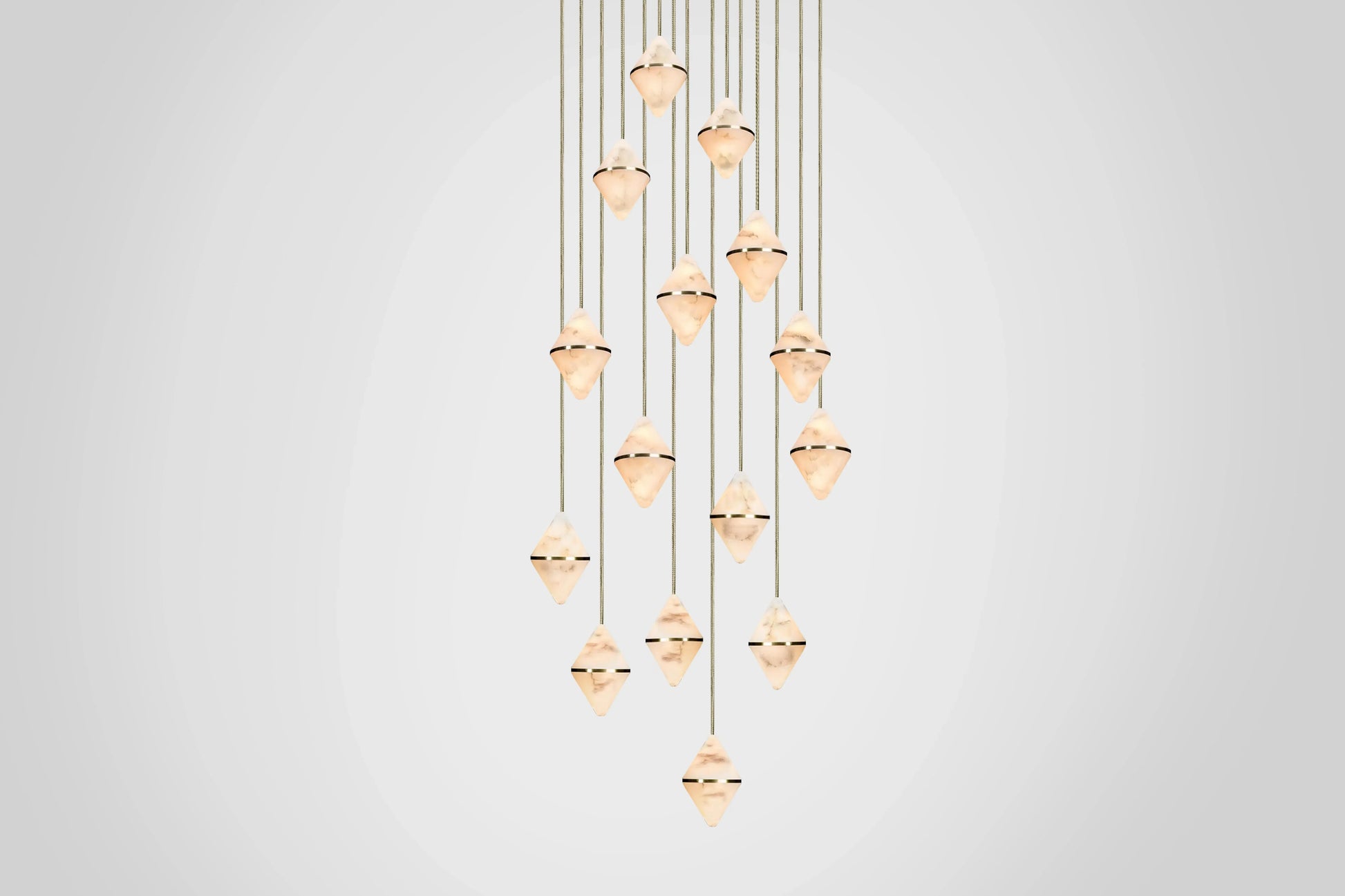 Gem Circular Cluster Alabaster Chandelier 15