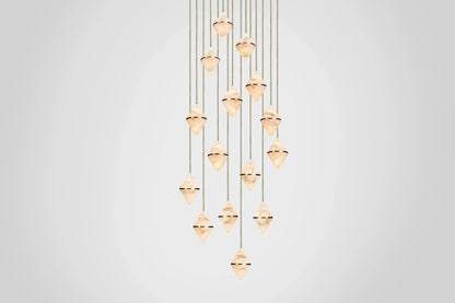 Gem Circular Cluster Alabaster Chandelier 15