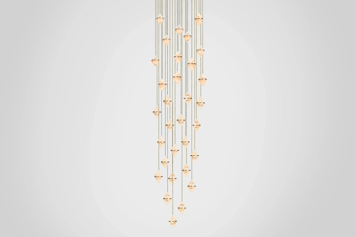 Gem Circular Cluster Alabaster Chandelier 30