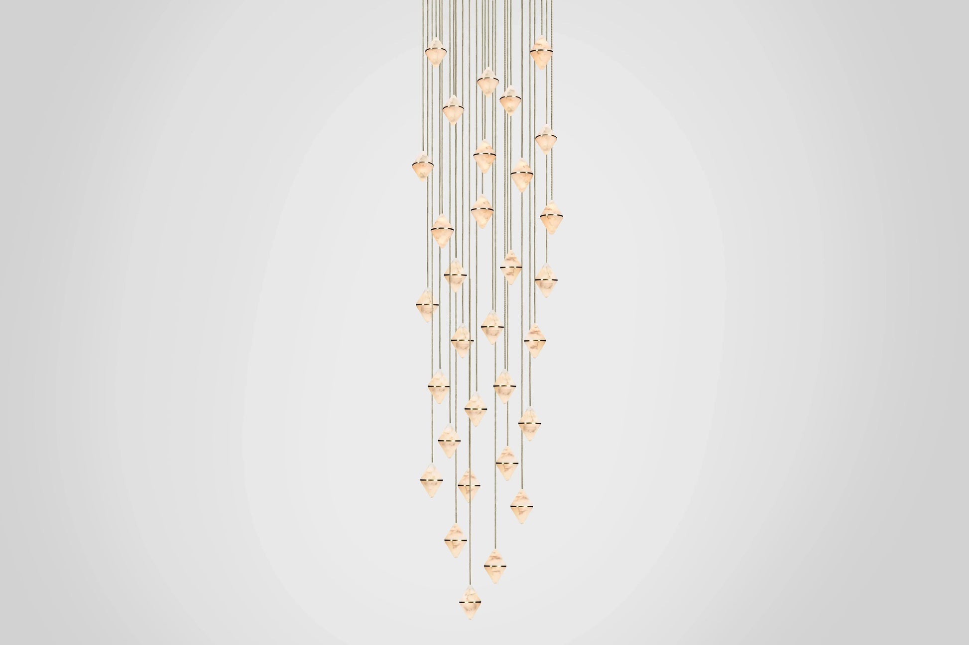 Gem Circular Cluster Alabaster Chandelier 30