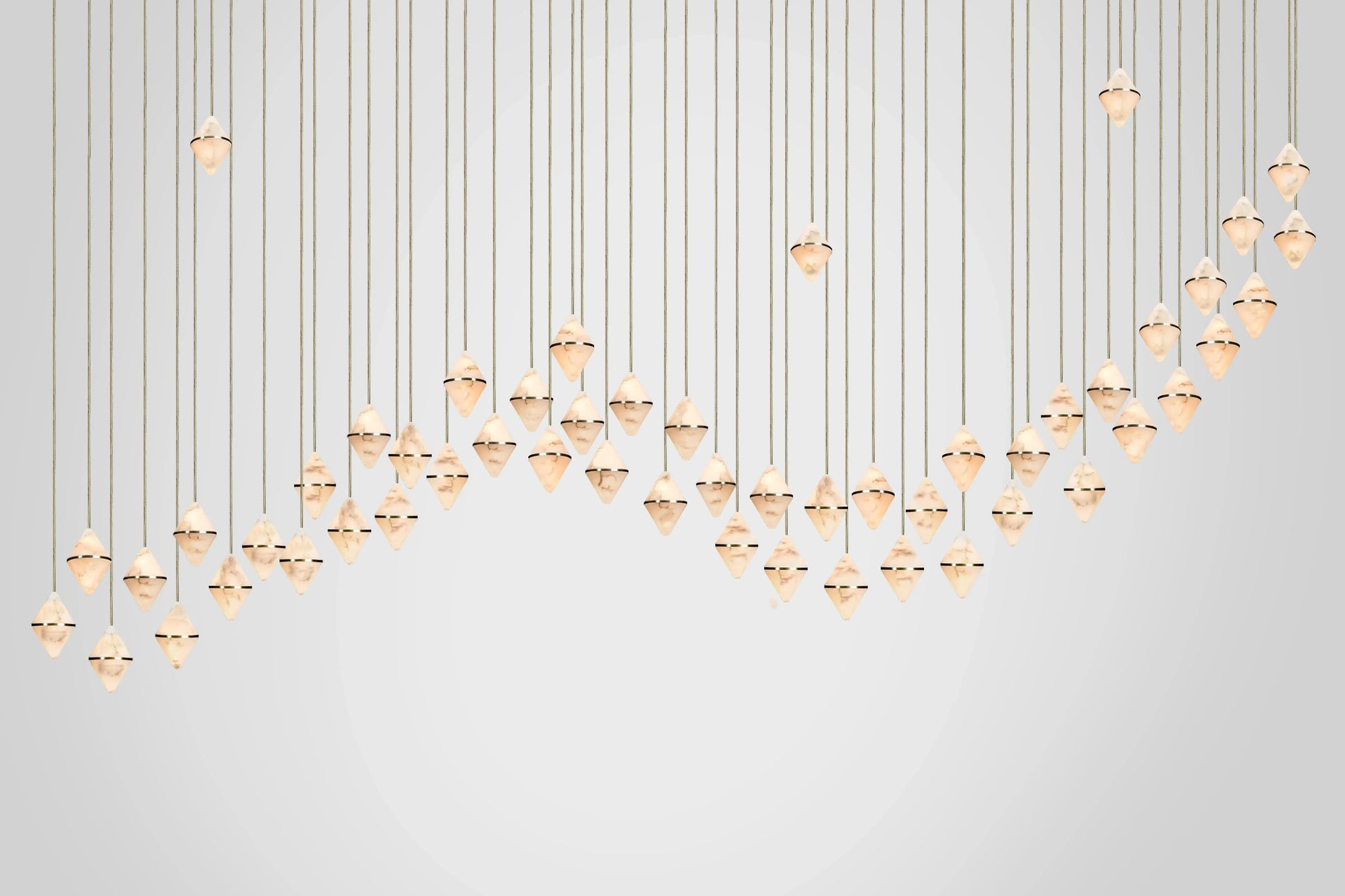 Gem Wave Alabaster Chandelier 48